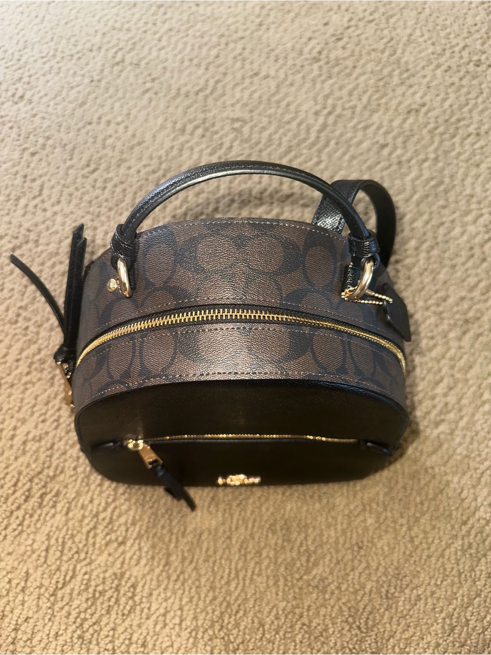 NEVER USED- Coach Jordyn Backpack in Black Leather with C Design - Picture 6 of 15